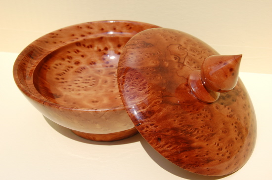 Redwood Lidded Bowl - Inside View