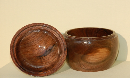 Walnut Lidded Box - Inside View