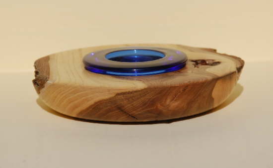 Elm Tea Light Candle Holder - Side View