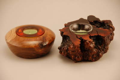 Redbud & Unknown Root Candle Holders